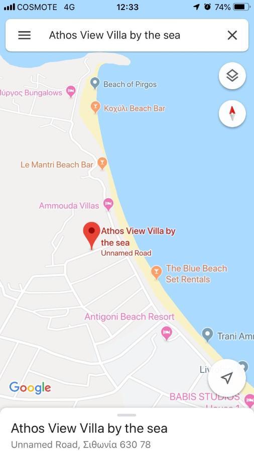 Athos View Villa By The Sea Ormos Panagias Exterior photo
